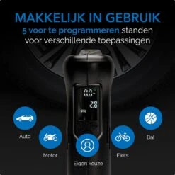 Donrox Ride A922 Draagbare Compressor Bandenpomp - 12V Luchtcompressor Oplaadbaar - Fiets Tot Camper - Elektrische Fietspomp -Makita Winkel 1200x1200 268