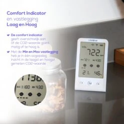 LifeWise CO2 Meter - Luchtkwaliteitsmeter - 1ppm Nauwkeurigheid - Draadloos - Lange Batterijduur -Makita Winkel 1200x1200 2755