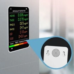 Merkloos LiveProducts Co2 Meter - 6 In 1 Co2 Meter - PM2.5 - PM10 - Hcho - Tvoc - Co - CO2 - Luchtkwaliteit Detector - Co2 Monitor- Thuis - Kantoor - Hotel - Bureau - Luchtkwaliteit Meter - Wit -Makita Winkel 1200x1200 2762