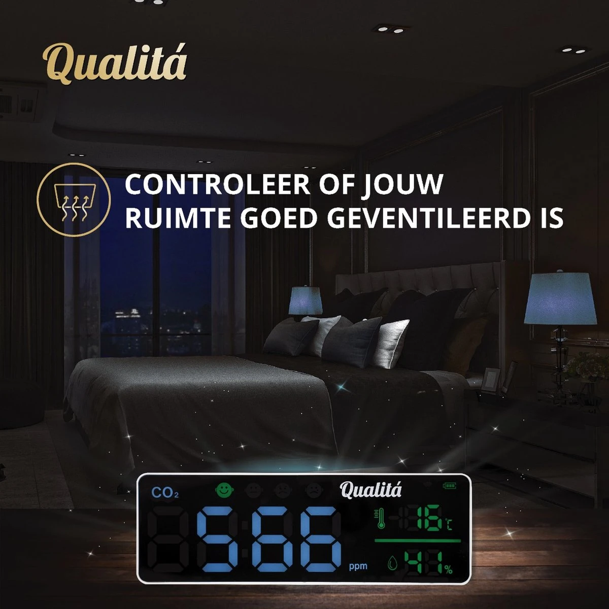 CO2 Meter Voor Luchtkwaliteit Verplicht In België – CO2 Melder Voor Horeca En Binnen – NDIR Sensor – Luchtkwaliteitsmeters – Draagbaar Monitor 5 CO2 Meter Voor Luchtkwaliteit Verplicht In België – CO2 Melder Voor Horeca En Binnen – NDIR Sensor – Luchtkwaliteitsmeters – Draagbaar Monitor - Afbeelding 3