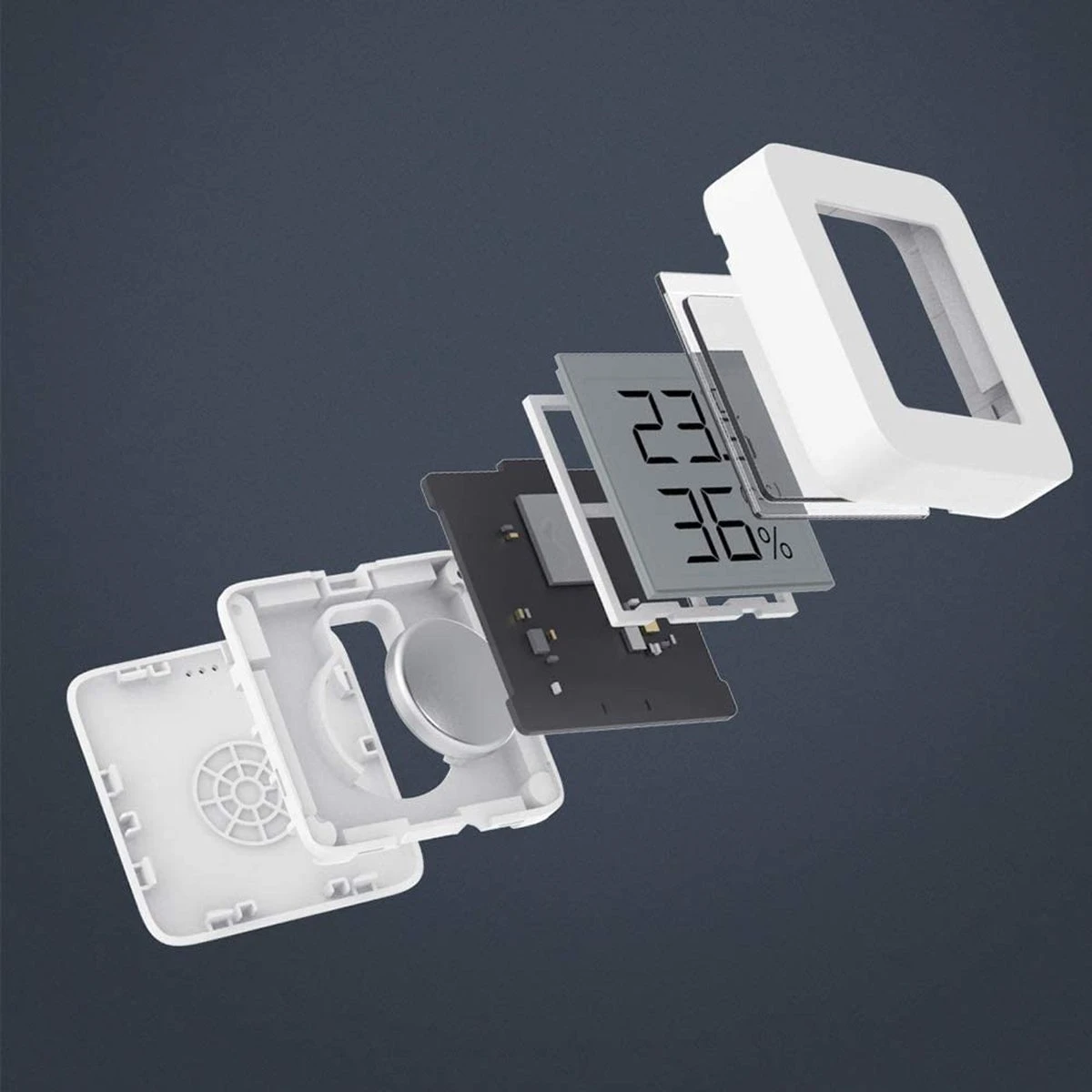 Xiaomi Mi - Temperatuurmeter En Vochtmeter - Wit 8 Xiaomi Mi - Temperatuurmeter En Vochtmeter - Wit - Afbeelding 6