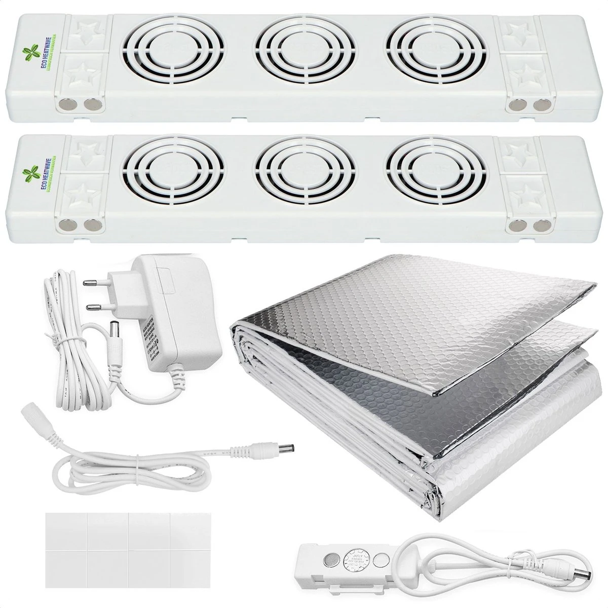 Eco Heatwave Radiator Ventilator Duo Set - Inc. Radiatorfolie Met Stickers - Compleet Pakket Met Bevestigingsmateriaal – Energie Besparend – Cv Ventilator Geschikt Voor Radiator En Convector Verwarming 3 Eco Heatwave Radiator Ventilator Duo Set - Inc. Radiatorfolie Met Stickers - Compleet Pakket Met Bevestigingsmateriaal – Energie Besparend – Cv Ventilator Geschikt Voor Radiator En Convector Verwarming