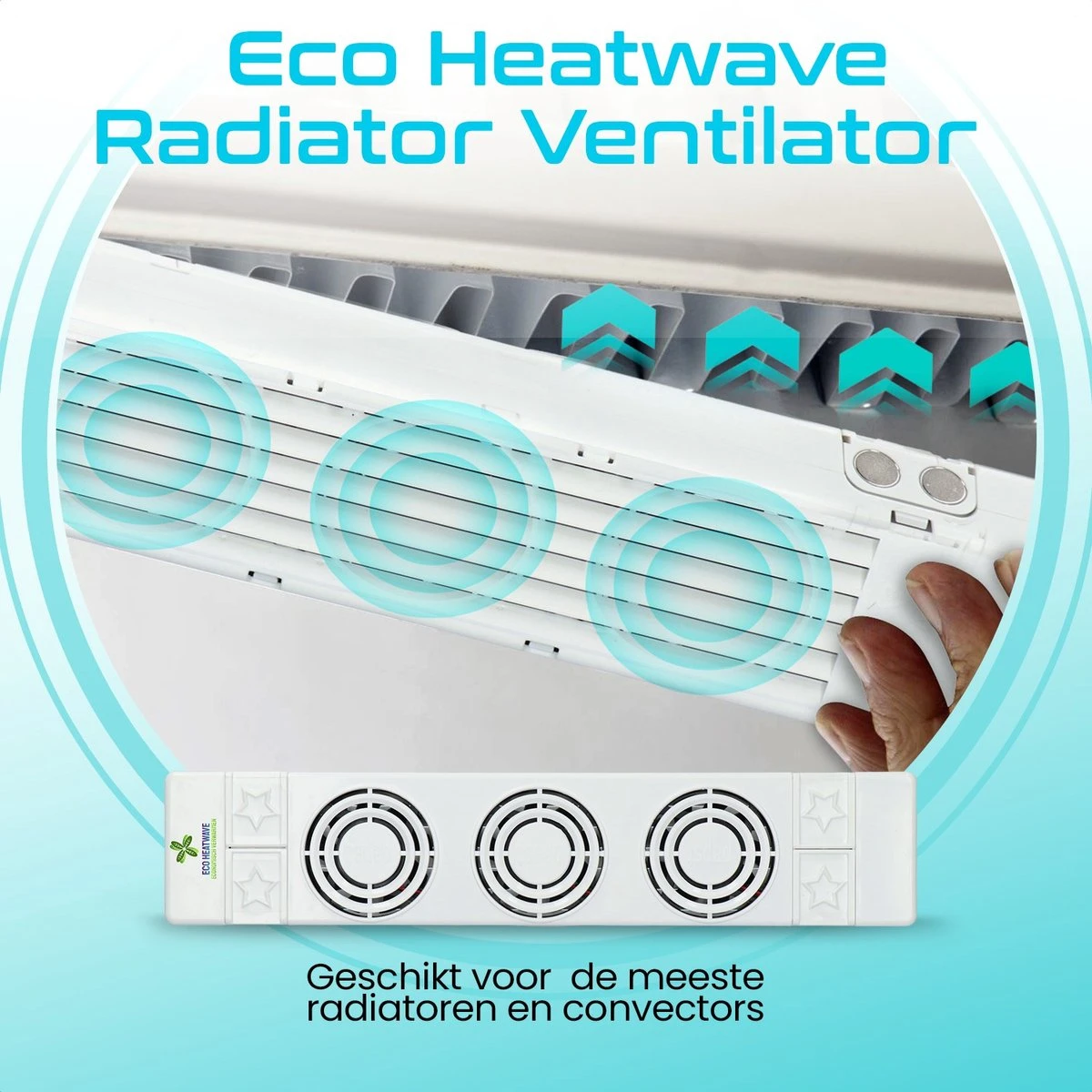 Eco Heatwave Radiator Ventilator Duo Set - Inc. Radiatorfolie Met Stickers - Compleet Pakket Met Bevestigingsmateriaal – Energie Besparend – Cv Ventilator Geschikt Voor Radiator En Convector Verwarming 4 Eco Heatwave Radiator Ventilator Duo Set - Inc. Radiatorfolie Met Stickers - Compleet Pakket Met Bevestigingsmateriaal – Energie Besparend – Cv Ventilator Geschikt Voor Radiator En Convector Verwarming - Afbeelding 2