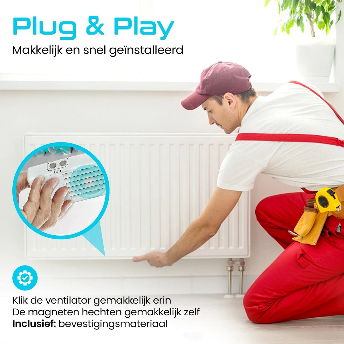 Eco Heatwave Radiator Ventilator Duo Set - Inc. Radiatorfolie Met Stickers - Compleet Pakket Met Bevestigingsmateriaal – Energie Besparend – Cv Ventilator Geschikt Voor Radiator En Convector Verwarming 12 Eco Heatwave Radiator Ventilator Duo Set - Inc. Radiatorfolie Met Stickers - Compleet Pakket Met Bevestigingsmateriaal – Energie Besparend – Cv Ventilator Geschikt Voor Radiator En Convector Verwarming - Afbeelding 10