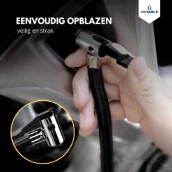 HOMBLE Compressor - 12V Luchtcompressor - Bandenpomp - Elektrische Fietspomp - 10,3 BAR - Auto/Fiets/Bal - Inclusief 4 Opzetstukken -Makita Winkel 1200x1200 290