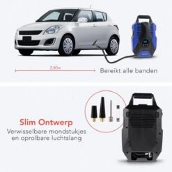 LifeGoods Elektrische Compressor En Bandenpomp - 12V - 10,3 Bar - 35L/m - Blauw -Makita Winkel 1200x1200 296