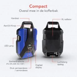 LifeGoods Elektrische Compressor En Bandenpomp - 12V - 10,3 Bar - 35L/m - Blauw -Makita Winkel 1200x1200 298
