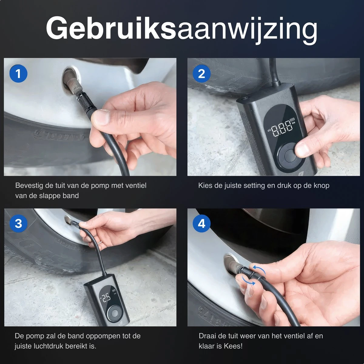 Vivid Green Fietspomp - Elektrische Fietspomp - Bandenpomp - Voetbalpomp - Fietspomp Elektrisch - Bandenspanningsmeter 9 Vivid Green Fietspomp - Elektrische Fietspomp - Bandenpomp - Voetbalpomp - Fietspomp Elektrisch - Bandenspanningsmeter - Afbeelding 7