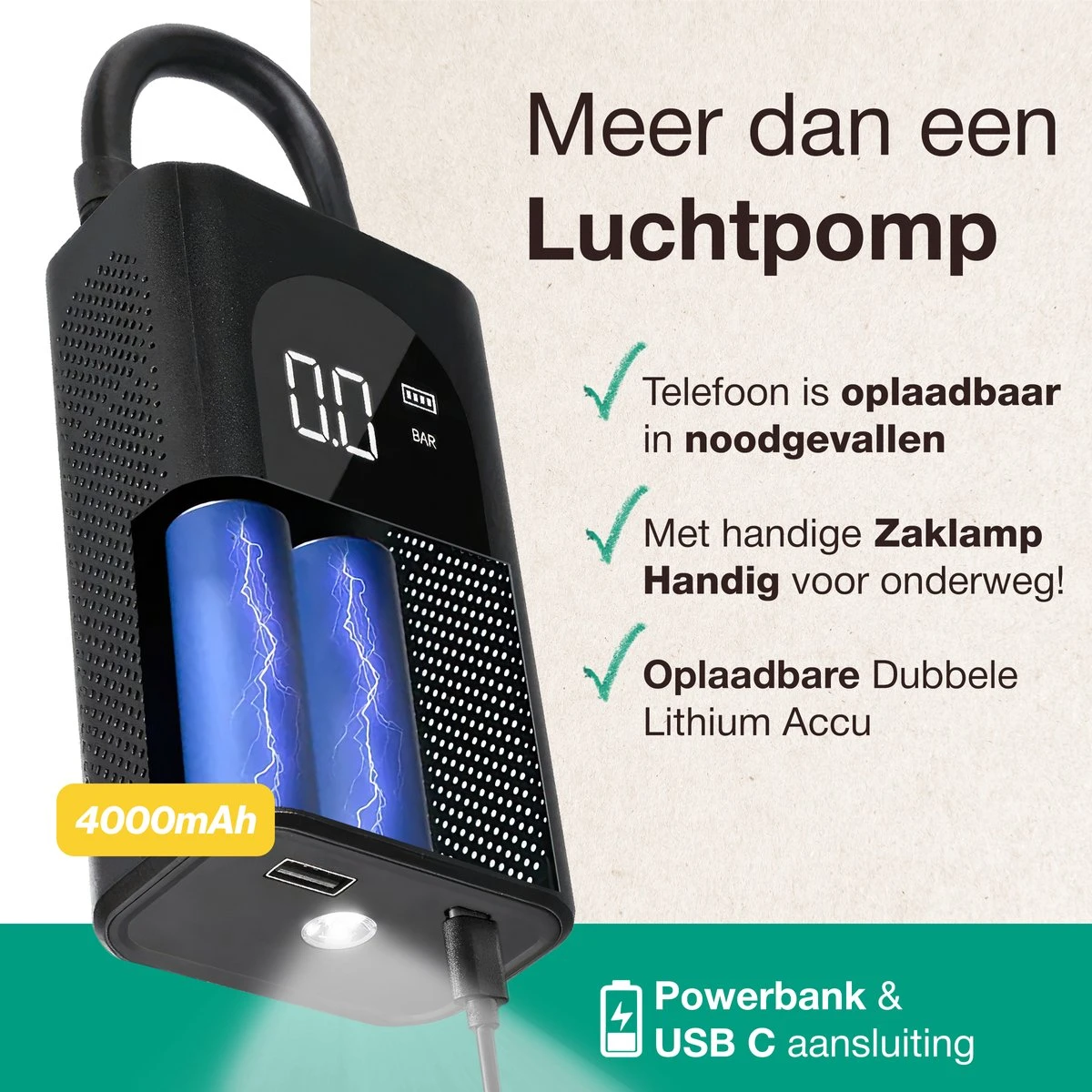 Vivid Green Fietspomp - Elektrische Fietspomp - Bandenpomp - Voetbalpomp - Fietspomp Elektrisch - Bandenspanningsmeter 10 Vivid Green Fietspomp - Elektrische Fietspomp - Bandenpomp - Voetbalpomp - Fietspomp Elektrisch - Bandenspanningsmeter - Afbeelding 8
