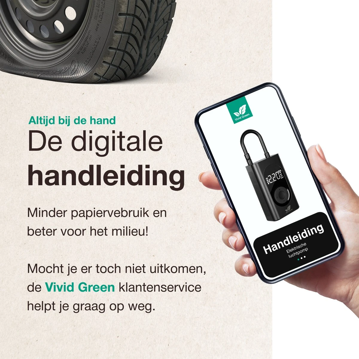 Vivid Green Fietspomp - Elektrische Fietspomp - Bandenpomp - Voetbalpomp - Fietspomp Elektrisch - Bandenspanningsmeter 11 Vivid Green Fietspomp - Elektrische Fietspomp - Bandenpomp - Voetbalpomp - Fietspomp Elektrisch - Bandenspanningsmeter - Afbeelding 9