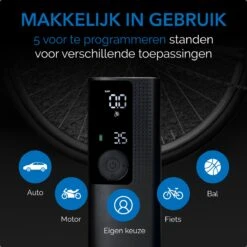 Donrox Ride F522 Draagbare Compressor Bandenpomp - Luchtcompressor Oplaadbaar - Fiets Tot Auto - Elektrische Fietspomp -Makita Winkel 1200x1200 315