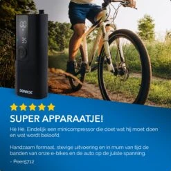 Donrox Ride F522 Draagbare Compressor Bandenpomp - Luchtcompressor Oplaadbaar - Fiets Tot Auto - Elektrische Fietspomp -Makita Winkel 1200x1200 320