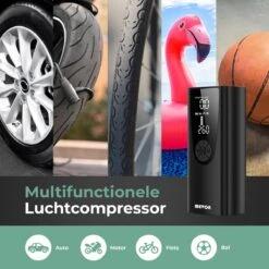 MEVON - Multifunctionele Compressor - Fietspomp - Elektrische Draagbare Bandenpomp - Luchtcompressor - 6000mAh Accu -Makita Winkel 1200x1200 337