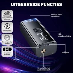 MEVON - Multifunctionele Compressor - Fietspomp - Elektrische Draagbare Bandenpomp - Luchtcompressor - 8000mAh Accu -Makita Winkel 1200x1200 344