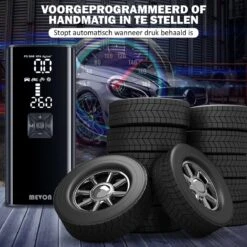 MEVON - Multifunctionele Compressor - Fietspomp - Elektrische Draagbare Bandenpomp - Luchtcompressor - 8000mAh Accu -Makita Winkel 1200x1200 345