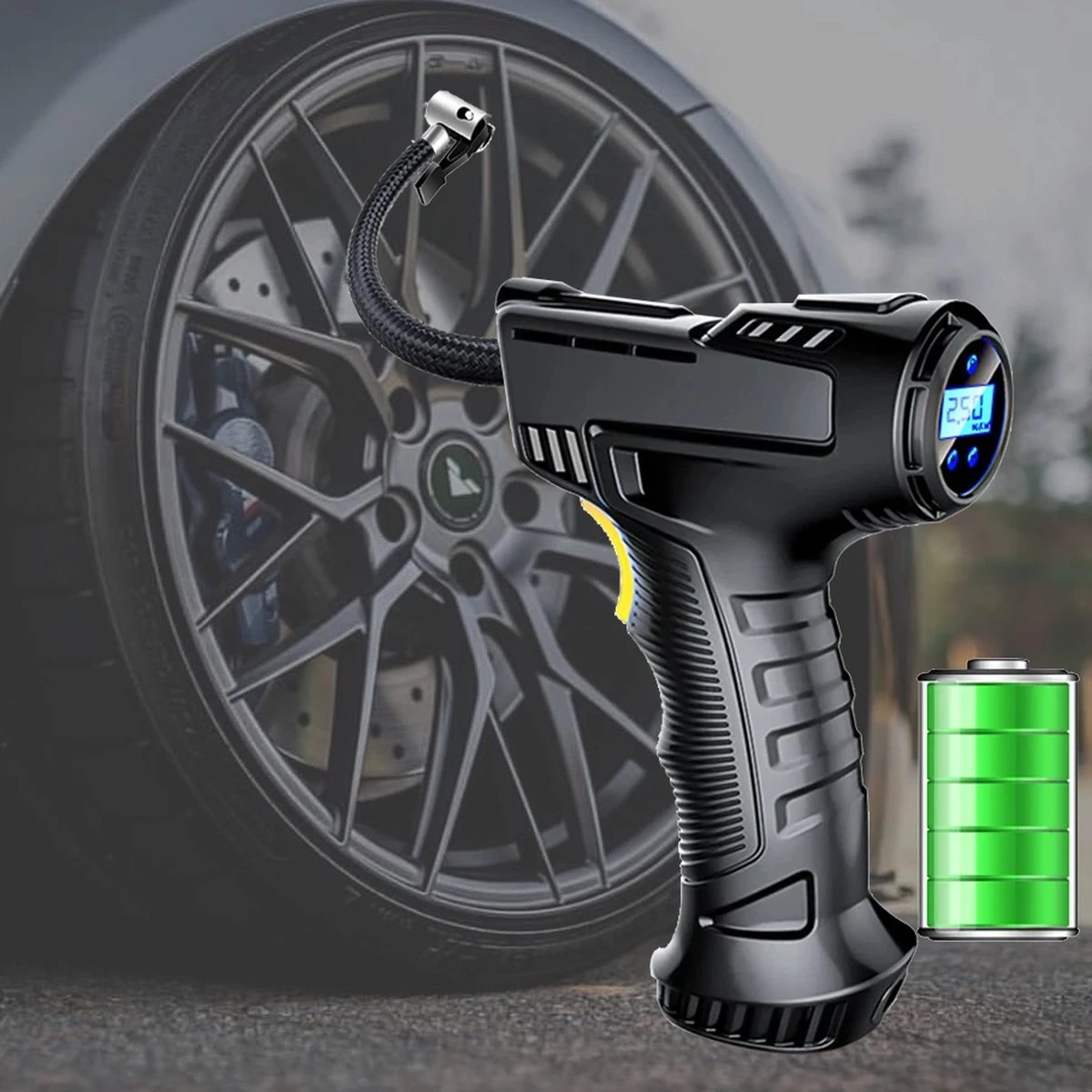 Draagbare Compressor Bandenpomp – 12V Luchtcompressor – Fiets, Auto Tot Camper – Elektrische Fietspomp 7 Draagbare Compressor Bandenpomp – 12V Luchtcompressor – Fiets, Auto Tot Camper – Elektrische Fietspomp - Afbeelding 5