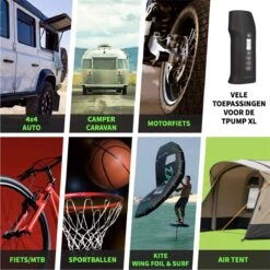 Coolado TPump XL | Draagbare Multifunctionele Mini Compressor | Alle Banden | Ook Voor Luchttenten | Kites En Wing Foils | Elektrische Draadloze Bandenpomp Pompt Fietsband In 12 Seconden | Powerbank. -Makita Winkel 1200x1200 359