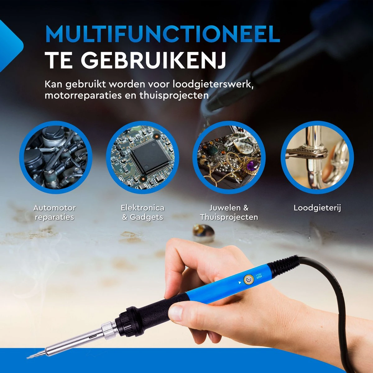 Merkloos Soldeerbout Station - Set 21-Delig - Verwisselbare Punten - Inclusief Tin & Houder 11 Merkloos Soldeerbout Station - Set 21-Delig - Verwisselbare Punten - Inclusief Tin & Houder - Afbeelding 9