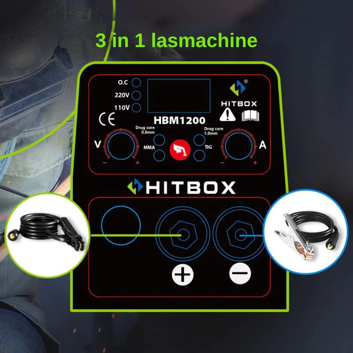 Lasmachine - Elektroden Lasser (MMA) - TIG Lasser - Semi - Automatisch 110V 220V DIY Apparaat - Inclusief Laskap - Doe Het Zelf Voor Beginners - Oranje 5 Lasmachine - Elektroden Lasser (MMA) - TIG Lasser - Semi - Automatisch 110V 220V DIY Apparaat - Inclusief Laskap - Doe Het Zelf Voor Beginners - Oranje - Afbeelding 3