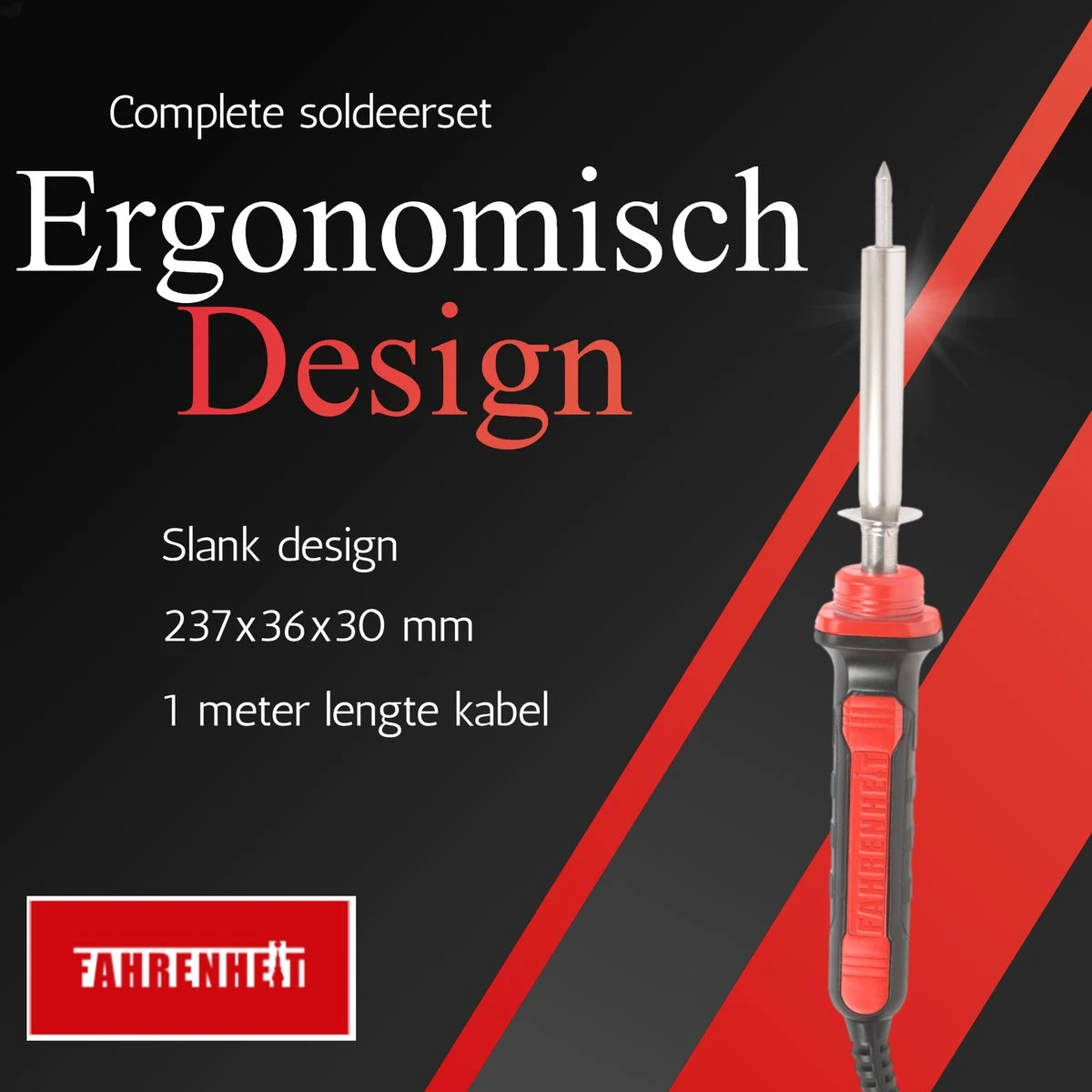 Complete Soldeerset - Soldeerbout Met Soldeerstation Inclusief Tin & Spons - Instelbare Temperatuur - MAX. 500 ºC - 60W 5 Complete Soldeerset - Soldeerbout Met Soldeerstation Inclusief Tin & Spons - Instelbare Temperatuur - MAX. 500 ºC - 60W - Afbeelding 3