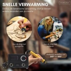 Akamduman Houtbrander Set Voor Pyrografie - 23 Opzetstukken + 2 Soldeerbouten, Inclusief Tas En Temperatuur Instelbaar 14 Akamduman Houtbrander Set Voor Pyrografie - 23 Opzetstukken + 2 Soldeerbouten, Inclusief Tas En Temperatuur Instelbaar -Makita Winkel 1200x1200 494