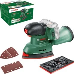 Bosch UniversalSander 18V-10 Accu Multischuurmachine - Incl. Rechthoekige Schuurvoet En 2 Schuurbladen - Zonder 18V Accu En Lader