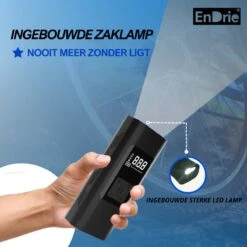 EnDrie® Luchtcompressor - Ballen Pomp – Elektrische Pomp – Pomp Voor Auto, Luchtbed , Fietsband , Autoband En Bal – Compressor Set – Kleine Compressor – Banden Pomp – Ingebouwde Powerbank En Zaklamp - Draagbare Luchtcompressor - 6000mAh -Makita Winkel 1200x1200 51