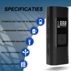 EnDrie® Luchtcompressor - Ballen Pomp – Elektrische Pomp – Pomp Voor Auto, Luchtbed , Fietsband , Autoband En Bal – Compressor Set – Kleine Compressor – Banden Pomp – Ingebouwde Powerbank En Zaklamp - Draagbare Luchtcompressor - 6000mAh -Makita Winkel 1200x1200 52