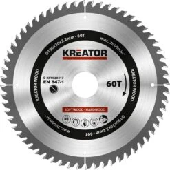 Kreator KRT020417 Zaagblad Hout 190 Mm - 60T