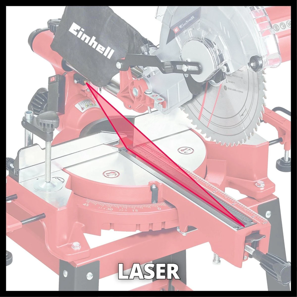 Einhell TC-SM 2531/2 U Radiaal Afkortzaag Inclusief Onderstel 11 Einhell TC-SM 2531/2 U Radiaal Afkortzaag Inclusief Onderstel - Afbeelding 9