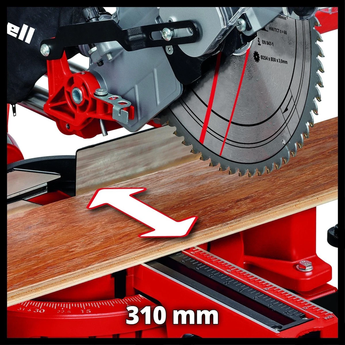 Einhell TC-SM 2531/2 U Radiaal Afkortzaag Inclusief Onderstel 15 Einhell TC-SM 2531/2 U Radiaal Afkortzaag Inclusief Onderstel - Afbeelding 13