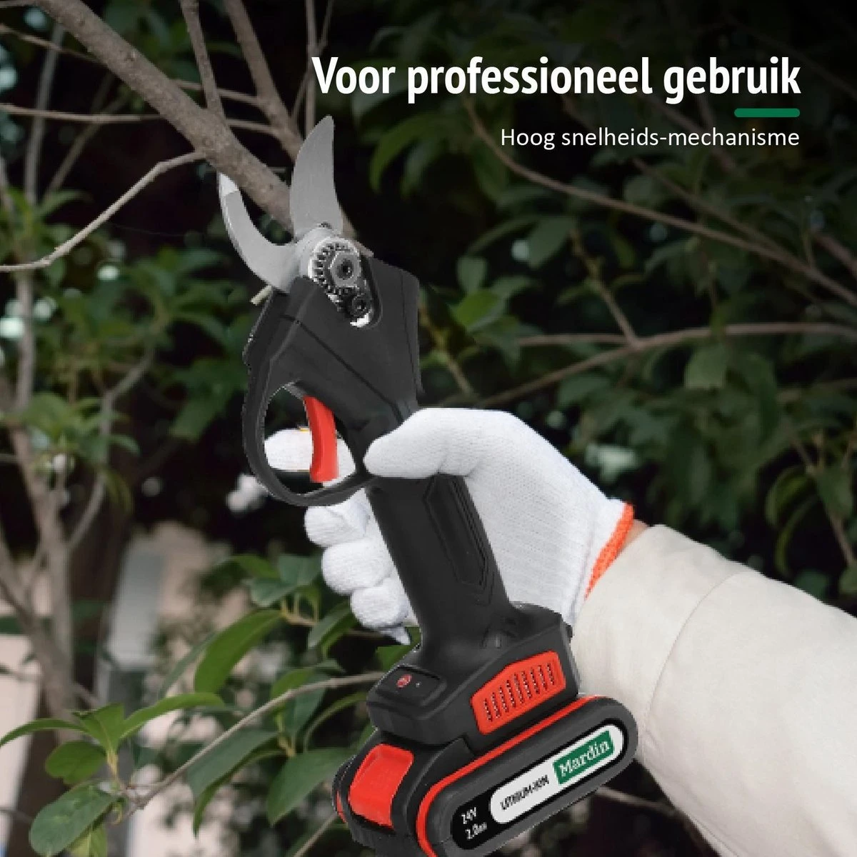 Mardin Elektrische Snoeischaar - Accu Snoeischaar – Elektrische Heggenschaar – Snoeischaar - Inclusief Koffer - Extra Accu - Zwart 12 Mardin Elektrische Snoeischaar - Accu Snoeischaar – Elektrische Heggenschaar – Snoeischaar - Inclusief Koffer - Extra Accu - Zwart - Afbeelding 10