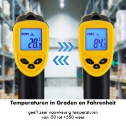 DynaBright Digitale Infrarood Thermometer - Van -50℃ Tot 380℃ - Batterij Inbegrepen - Gebruik Voor Binnen En Buiten - Temperatuurmeter Met LCD Scherm - In ℉ En ℃ - Infrarood Thermometer - Warmtemeter Met Ingebouwde Laser -Makita Winkel 1200x1200 902