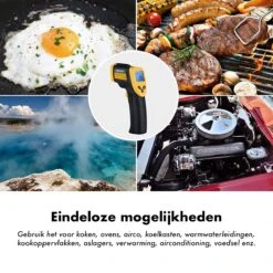 DynaBright Digitale Infrarood Thermometer - Van -50℃ Tot 380℃ - Batterij Inbegrepen - Gebruik Voor Binnen En Buiten - Temperatuurmeter Met LCD Scherm - In ℉ En ℃ - Infrarood Thermometer - Warmtemeter Met Ingebouwde Laser -Makita Winkel 1200x1200 903