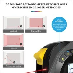YONO Laser Afstandsmeter - 40 Meter + 5 M Rolmaat 2in1 – Digitaal – Zwart En Geel 12 YONO Laser Afstandsmeter - 40 Meter + 5 M Rolmaat 2in1 – Digitaal – Zwart En Geel -Makita Winkel 1200x1200 923
