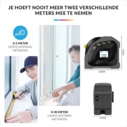 YONO Laser Afstandsmeter - 40 Meter + 5 M Rolmaat 2in1 – Digitaal – Zwart En Geel 16 YONO Laser Afstandsmeter - 40 Meter + 5 M Rolmaat 2in1 – Digitaal – Zwart En Geel -Makita Winkel 1200x1200 927