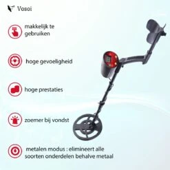 Vosoi - Hoogwaardige Metaal Detector - Inclusief Koptelefoon En Schep + Opberghoes - LCD Display - Nauwkeurige Pinpointer Optie - Verstelbare Hoogte - Waterdichte Zoekspoel - Geschikt Voor Kinderen En Volwassenen -Makita Winkel 1200x1200 932