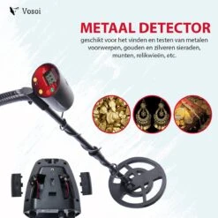 Vosoi - Hoogwaardige Metaal Detector - Inclusief Koptelefoon En Schep + Opberghoes - LCD Display - Nauwkeurige Pinpointer Optie - Verstelbare Hoogte - Waterdichte Zoekspoel - Geschikt Voor Kinderen En Volwassenen -Makita Winkel 1200x1200 934