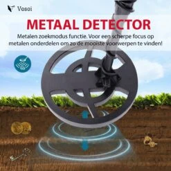Vosoi - Hoogwaardige Metaal Detector - Inclusief Koptelefoon En Schep + Opberghoes - LCD Display - Nauwkeurige Pinpointer Optie - Verstelbare Hoogte - Waterdichte Zoekspoel - Geschikt Voor Kinderen En Volwassenen -Makita Winkel 1200x1200 936