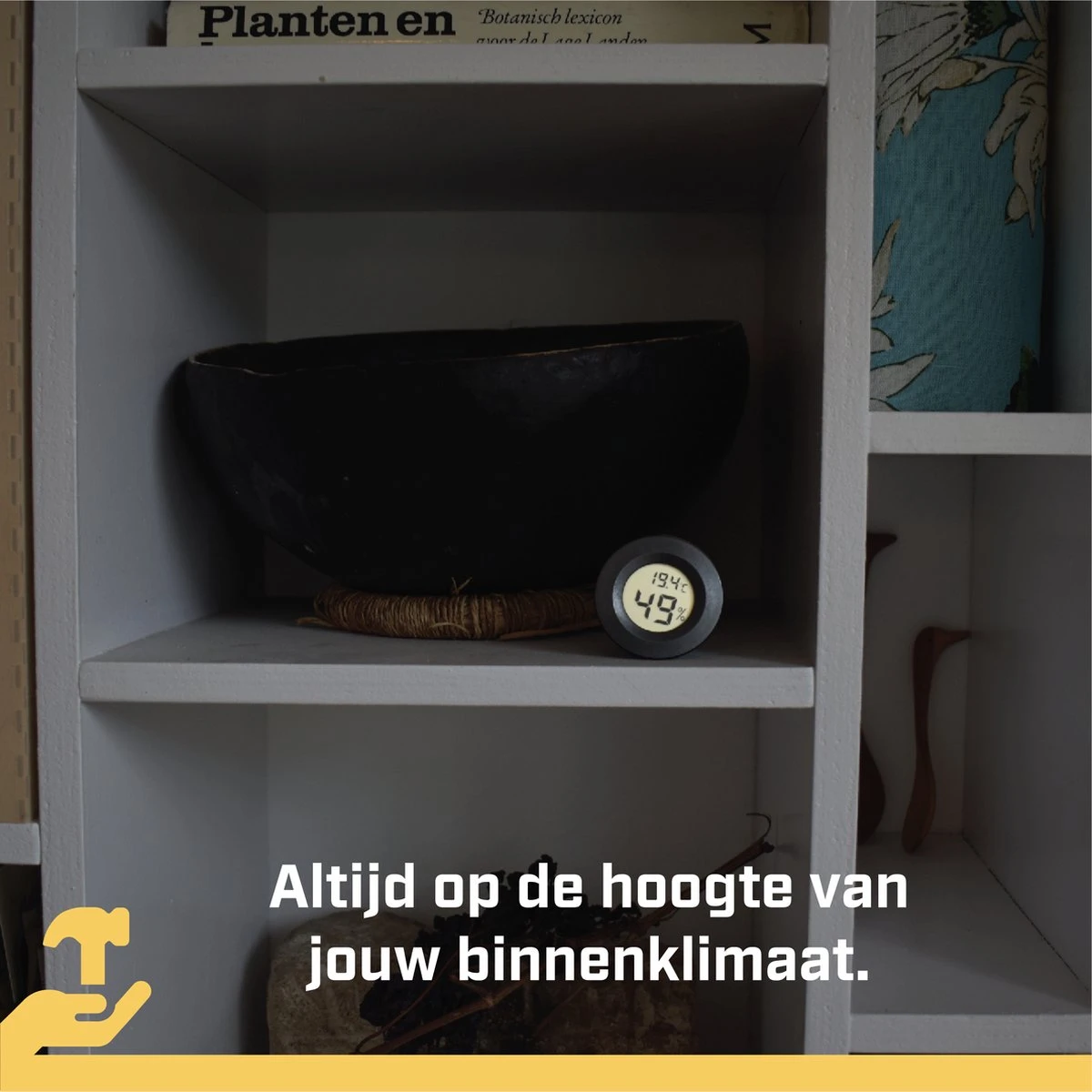 Tool Meister TM2 – Hygrometer & Thermometer - Binnen/Buiten/Koelkast – Digitaal -Zwart - Incl Batterijen 9 Tool Meister TM2 – Hygrometer & Thermometer - Binnen/Buiten/Koelkast – Digitaal -Zwart - Incl Batterijen - Afbeelding 7