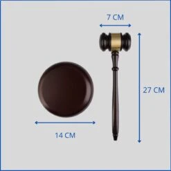 Merkloos Houten Voorzittershamer Zwart Met Slagblok - Handgemaakt - Hardhout - Met Gouden Strip - Veilinghamer - Rechterhamer - Houten Hamer - Zwart - 21 X 7 X 5 CM -Makita Winkel 1200x1200 957