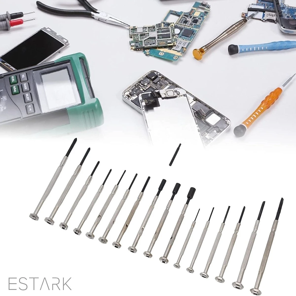 Mini Schroevendraaier Set - Kruiskop / Platte Kop - Precisie Juweliers Schroevendraaier Set - Kleine Horloge Schroevendraaier - Plat Kruis - 16-DELIG 9 Mini Schroevendraaier Set - Kruiskop / Platte Kop - Precisie Juweliers Schroevendraaier Set - Kleine Horloge Schroevendraaier - Plat Kruis - 16-DELIG - Afbeelding 7