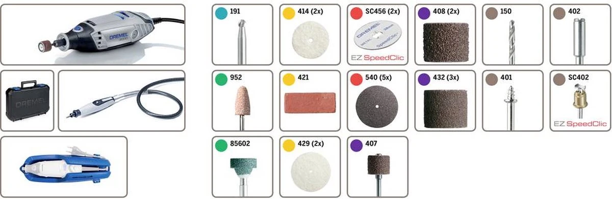 Dremel 3000 Multitool - Roterend - 130 Watt - Met 25 Accessoires En Koffer 13 Dremel 3000 Multitool - Roterend - 130 Watt - Met 25 Accessoires En Koffer - Afbeelding 11