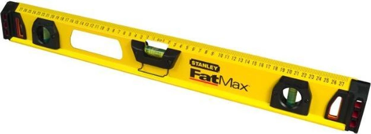 STANLEY FatMax I-Beam Waterpas 120cm - 3 Libellen - 2 Ingebouwde Handvatten 5 STANLEY FatMax I-Beam Waterpas 120cm - 3 Libellen - 2 Ingebouwde Handvatten - Afbeelding 3