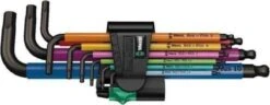 Wera 05073593001 950 SPKL/9 SM N SB 9 Delige Hex-plus Multicolour Inbussleutel - 1.5-10mm -Makita Winkel 1200x465