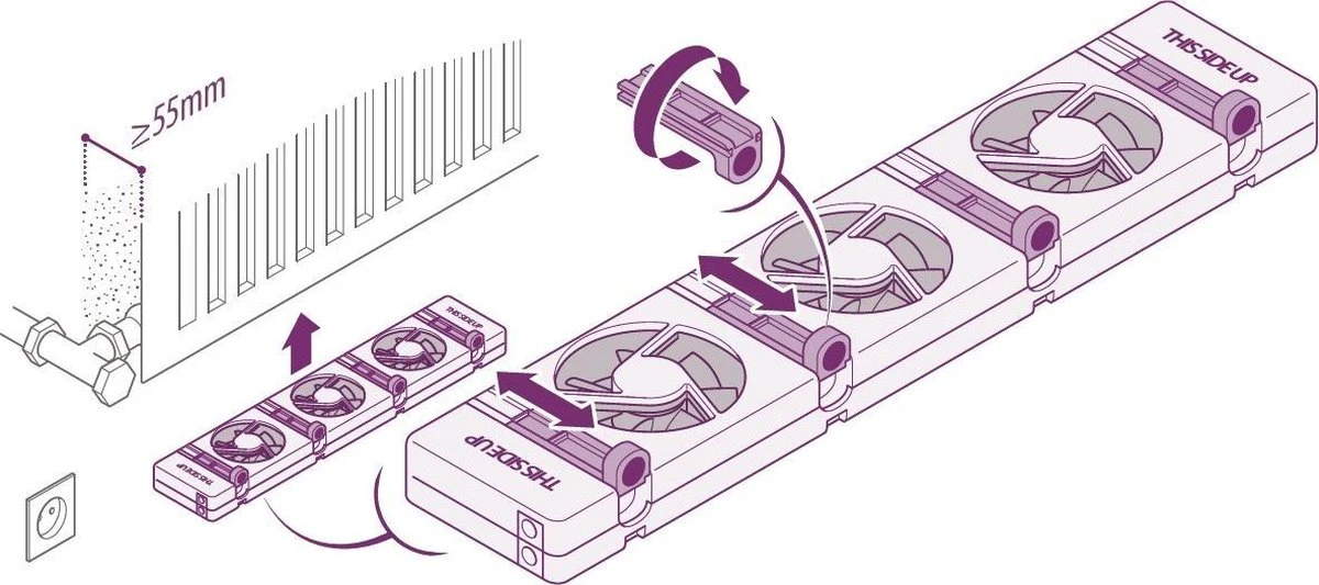 SpeedComfort Radiator Ventilator Mono Set – Universeel - Geschikt Voor Standaard, Smalle En Enkelplaats Radiatoren En Convectoren – Magnetisch 6 SpeedComfort Radiator Ventilator Mono Set – Universeel - Geschikt Voor Standaard, Smalle En Enkelplaats Radiatoren En Convectoren – Magnetisch - Afbeelding 4
