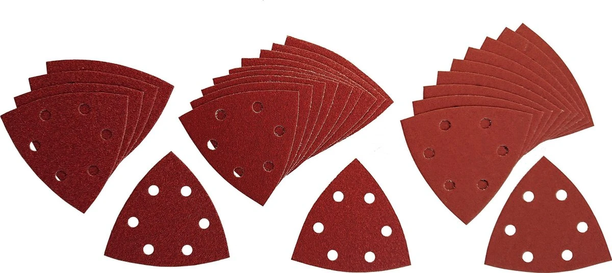 Schuurpapier Delta 6-gaats 93mm, 25 Stuks Div Korrels: 5x60 10x120 10x240 | Hout En Metaal 3 Schuurpapier Delta 6-gaats 93mm, 25 Stuks Div Korrels: 5x60 10x120 10x240 | Hout En Metaal