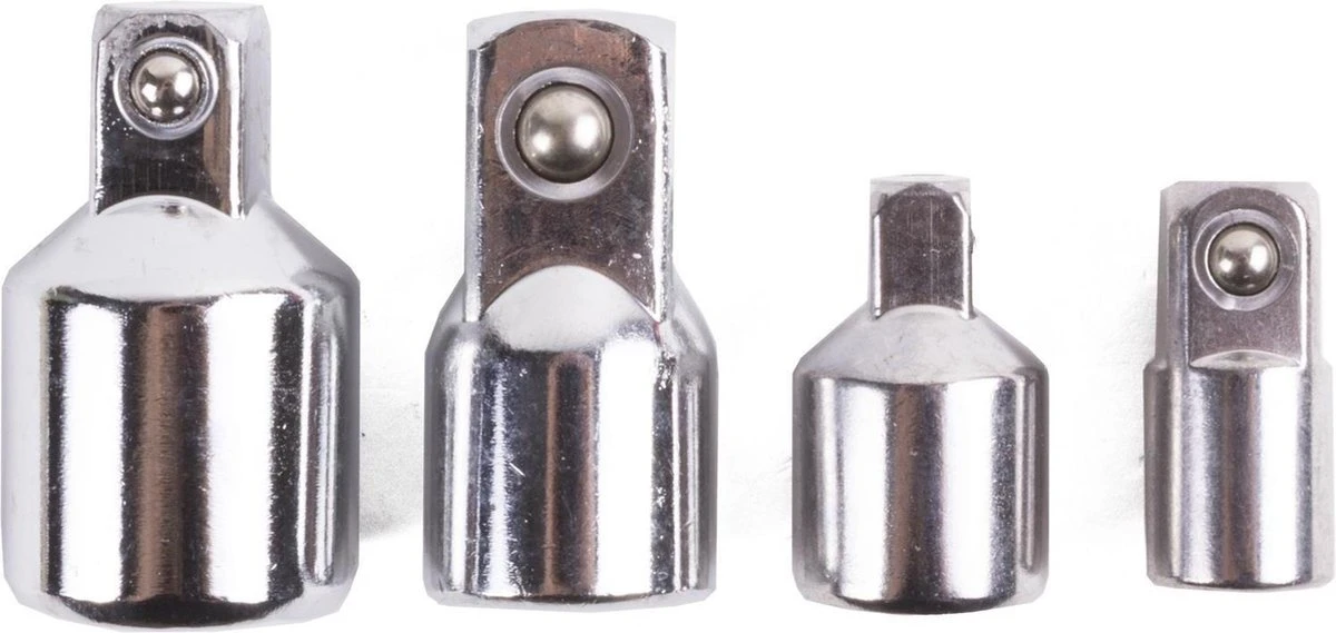 Benson Dop Verloop Adapter 1/2 "+ 3/8" + 1/4 " - 4 Delig 5 Benson Dop Verloop Adapter 1/2 "+ 3/8" + 1/4 " - 4 Delig - Afbeelding 3