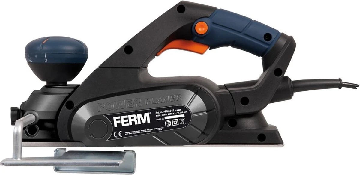 FERM Schaafmachine - 650W - Omkeerbare Messen - 8 Instelbare Schaafdieptes - Incl. Parallelgeleider En Opvangzak 5 FERM Schaafmachine - 650W - Omkeerbare Messen - 8 Instelbare Schaafdieptes - Incl. Parallelgeleider En Opvangzak - Afbeelding 3