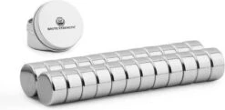 Brute Strength - Super Sterke Magneten - Rond - 10 X 5 Mm - 20 Stuks - Geschikt Voor Radiatorfolie - Neodymium Magneet Sterk - Voor Koelkast - Whiteboard